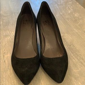 Black suede women’s wedge Size 8.5